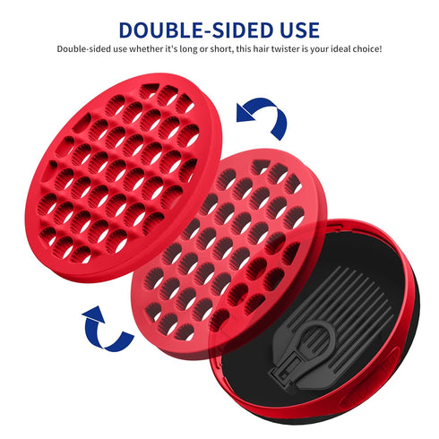 Silicone Curl Brush,Africa Comb,Magic Curly Hair Brush Twist Hair,Afro Pick,Men Women Boys Girls Wave Curler Tool,1 Set (Red)…...