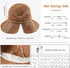 Foldable Wide Brim Floppy Straw Beach Sun Hat,Summer Cap with Bowknot for Women Girls,Strap Adjustable...