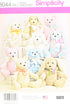 Simplicity US8044OS Children's Stuffed Animal Toy Sewing Pattern, One Size...