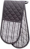 DII Double Strip Chef Kitchen Cooking & Baking Collection, Double Oven Mitt, 35x7.5, Mineral Gray...