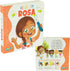 YumiAmi Soft Plush Doll - Rosa - Educational Rag Doll Includes Early Learning Board Book - Multicultural Preschool Toys for Diversity Education - ...