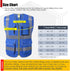 Class 2 Retro-Reflection Safety Vests 9 Pockets and Front Zipper ANSI/ISEA 107-2015(Blue-3, 2X-Large)...