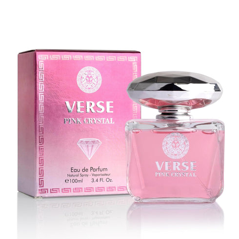 Verse Pink Crystal Eau De Parfum for Woman - Top Notes of Pomegranate, Yuzu & Iced Accord - Base Notes of Peony, Lotus, Magnolia, Amber, Musk & Ma...