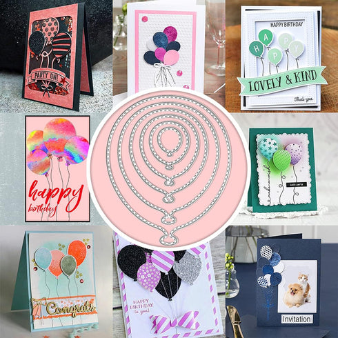 6PCS Balloon Metal Cutting Dies Stencil Template Mould DIY Embossing Stencil for Album Scrapbooking Paper Card Art Craft Decorations...