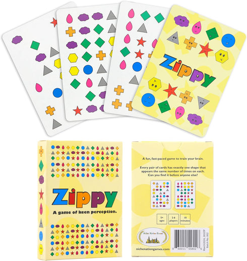 Zippy - A Game of Keen Perception for Ages 5-99 Matching Observation Game with Endless Playability - Brain Games for Kids and Adults - Visual Game...