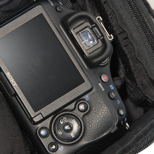 FOSOTO Waterproof (with Rain Cover) Black Camera Case Bag Compatible for Canon EOS M10 M6 M2 Mrak II M50 M100 Rebel T3i T4i T5 SL1, Nikon P600 D33...