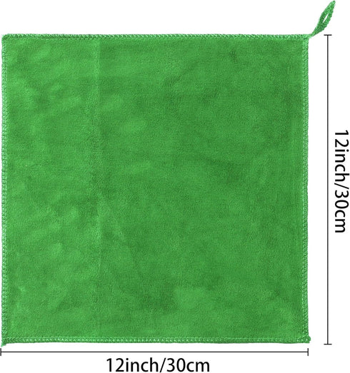 uxcell Microfiber Kitchen Towels, Thick Absorbent Dish Clothes, Great for Household Chores, Dishwashing, Cleaning, Hotel, 12" x 12" 6 Pack Green...