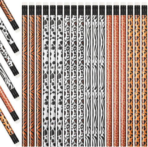 36 Pieces Kindergarten Graduation Pencils for Kids Animal Jungle Print Pencils Wood Pencils with Eraser Graduation Gifts Teacher Supplies for Stud...