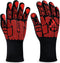 BBQ Gloves,1472°F Extreme Heat Resistant Barbecue Gloves,Silicone Non-Slip Oven Gloves,Kitchen Gloves for Cooking,Grilling,and Baking(Red)...