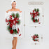 3dRose Towel, Pretty Candy Cane with Bells Illustration...