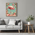 Posterizer 1 pcs-abstract retro design of flowers and flamingo 3-Art for Animal Lovers-GIft for Men Women Teens- Retro Art-Decor for Home & Office...