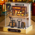 Dollhouse Miniature DIY Kit with Decoration Furniture and LED Lights, Handmade 3D Miniature Dollhouse with Tools and Cover, DIY Wooden Dollhouse w...