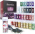 Renfio 32 Colors Broken Crushed Glass Glitter Set, 22.57oz 640g Glitter Shards 2-4mm Irregular Metallic Glass Chips Crystal Chunky Flakes Sequins ...