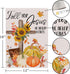 Hexagram Welcome Fall Garden Flag, Outdoor Fall Decor, Double Sided Burlap Fall Crucifix Pumpkin Sunflower Yard Flags, Autumn Fall Outside Farmhou...