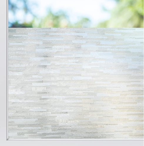 rabbitgoo Window Privacy Film, Frosted Glass Privacy Window Film, No Glue Glass Door Film Static Cling, Sun Blocking Non Adhesive Window Vinyl Cli...
