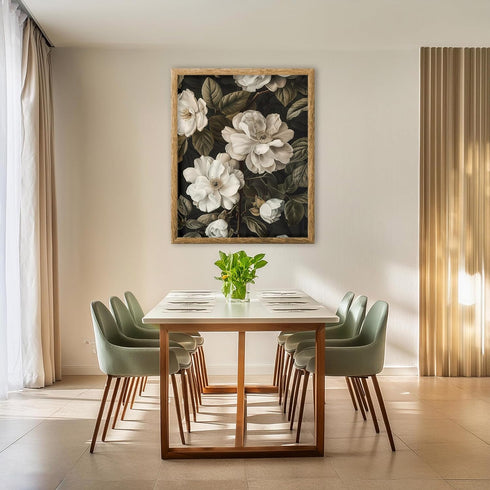 Posterizer 1 pcs-white flowers in the wild-nature decor-Floral & Botanical Art-Abstract & Modern Art-Decor for Home & Office- UNFRAMED Wall Art...