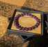 Amethyst Bracelet For Women Anxiety Amethyst Beaded,Handmade Adjustable Amethyst Crystal Bracelets Charms Healing Stone Layered Bracelet Gifts For...