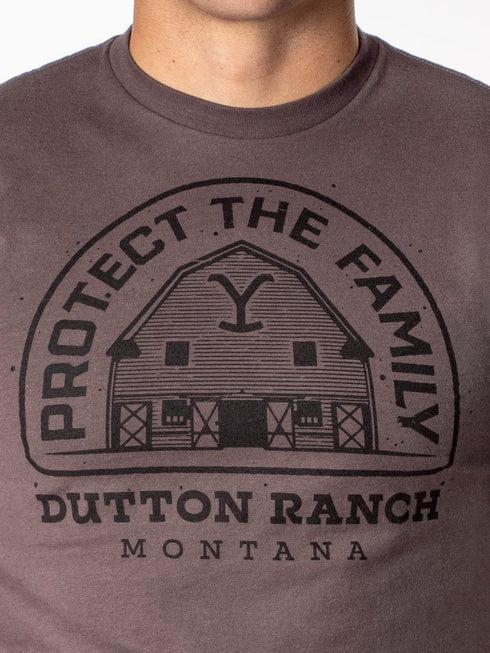 Yellowstone Mens' Dutton Ranch Protect The Family Paramount Series T-Shirt, 2XL...