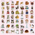 Cute Cat Stickers Bulk 100Pcs - Waterproof Vinyl for Water Bottles, Laptop, Phone Case, Guitar, Luggage - Kawaii, Watercolor Design for Kids, Girl...