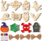 MGparty Halloween Crafts 60PCS Halloween Wooden Slices DIY Natural Wood Crafts Unfinished Predrilled Cutouts Ornaments for Kids Halloween Hanging ...