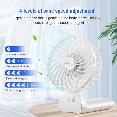 Handheld Fan, Mini Portable Fan with lanyard?4 Speeds Level Personal Fan, 180 Degree Foldable Desk Fan for Travel Outdoor Office Household...