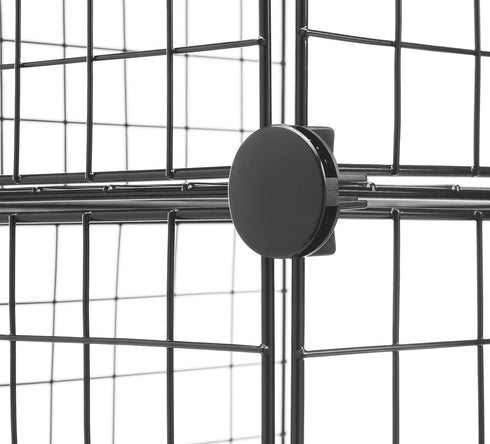 Whitmor Storage Cubes - Stackable Interlocking Wire Shelves -Black (Set of 4)...