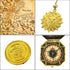 Gejoy Halloween Detailed Pirate Treasure Map Vintage Gold Secret Sea Historical Theme Party Accessory, Compass Necklace Plastic Coins Toy Pirate T...