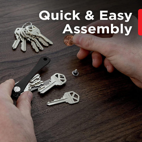KEYSMART Flex Key Holder - Key Organizer Key Chain, Compact Key Case Pocket-Sized EDC Key Chain, Key Ring Loop for Car Key Chain, Expandable Keych...