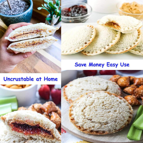Sandwich Cutter and Sealer, Decruster Sandwich Maker for kids lunch Uncrustable Sandwich Maker?Easy for School Lunchbox and Bento Box (Pink)...