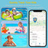 Waterproof AirTag Bracelet for Kids, Soft Silicone Air Tag Hidden Holder Case Compatible with Apple Airtag, Adjustable Anti-Lost Printed Strap Gps...
