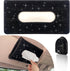 Car Sun Visor Tissue Box Holder,Dermasy Hanging Car Sparkly Crystal PU Leather Napkin Case Holder Bling car Accessories for Women and Ladies (Blac...