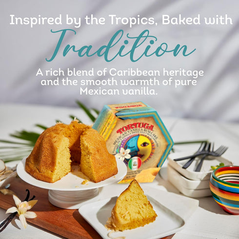 TORTUGA Caribbean Mexican Vanilla Rum Cake - 4 oz Caribbean Rum Cake - The Perfect Premium Gourmet Gift for Stocking Stuffers, Gift Baskets, and C...