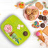 Toddler Plates With Dividers - Set of 4 Kids Dinner Plates with 4 - Compartment Brightly Colored Children Divided Tray Dishwasher Safe BPA Free Pl...