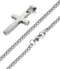 FIBO STEEL Stainless Steel Cross Pendant Chain Necklace for Men Women, 22-30 Inches...