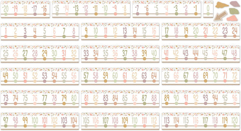 Teacher Created Resources Terrazzo Tones Number Line (-20 to +120) Bulletin Board (TCR7204)...