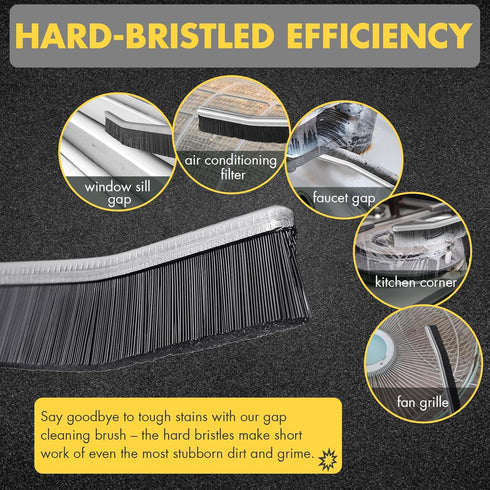 2Pcs Crevice Gap Cleaning Brush, Hard Bristle Brushes for Small Spaces Cleaning, Thin Bathroom Gap Cleaning Brush, Gap Brush Suitable for Kitchen ...