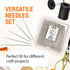 VONEEDL 250 Large Eye Sharp Needles - Easy to Thread Needles in Convenient Storage Box - Bulk Set of 2 inch Big Eye Embroidery Needles, Perfect fo...
