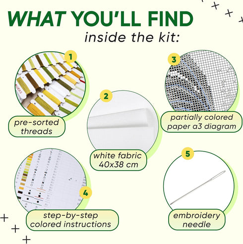 HobbyJobby Cross Stitch Kit It's time to Fly, Counted Cross Stitch Kit for Adults, Needlepoint and Embroidery Kit......
