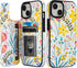 HAOPINSH for iPhone 15 Wallet Case with Card Holder, Floral Flower Pattern Back Flip Folio PU Leather Kickstand Card Slots Case for Women Girls, D...
