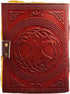 AzureGreen DOUBLE DRAGON Blank Page BOOK Handcrafted Leather Writing Unlined 5 x 7 JOURNAL (Vintage Brown)...