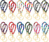 Junkin 24 Pcs Boho Surfer Key Chain with Golden Key-ring Bulk for Women Men Hippie Keychain Summer Festival Decorative Accessories Handmade Cute K...