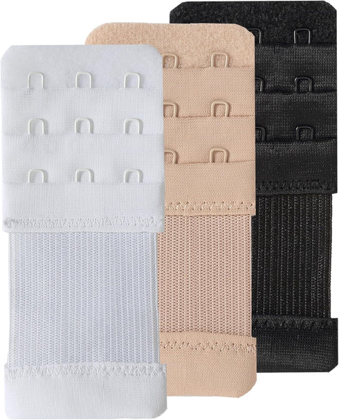 SAMGU Women's Bra Extenders 2 Hook / 3 Hook / 4 Hook / 5 Hook / 6 Hook, Soft Stretchy Back Bra Extension Strap...