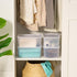 IRIS USA Plastic Storage Basket with Lid, 4-Pack, Stackable, for Kitchen Bathroom Bedroom Closet Kid's Room Office, Easy to Clean, Stylish Design,...