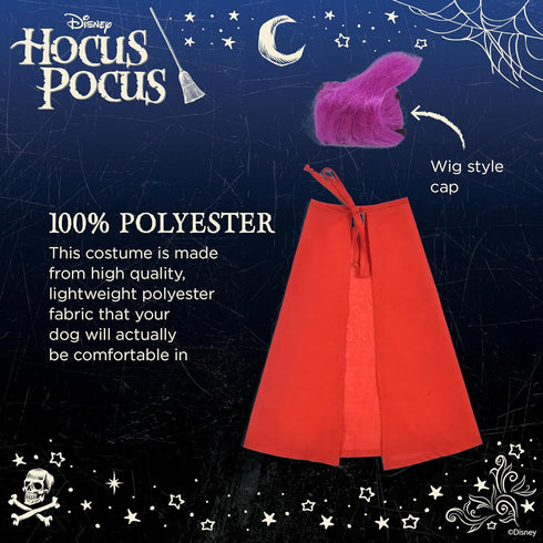 Hocus Pocus Mary Sanderson Dog Costume, Large | Halloween Costumes for Dogs, Dog Witch Costume, Official Dog Product of Disney for Pets...