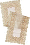 Violet Linen Sevill Decorative Embroidered Cutwork Table Runner, 14" x 54", Ivory...