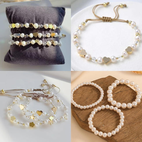 750Pcs Beads for Bracelets Making Kit DIY Pearl Jewelry Adults Charms String Crystal Girls Supplies...