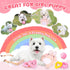 Pink Puppy Toys - 9 Pack Puppy Chew Toys for Teething, Interactive Dog Toys for Puppies, Small Dog Toys with Squeaky Dog Chew Toys, Treat Ball and...