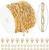 KYUNHOO 5M Gold Plated Stainless Steel Chain for Jewelry Making 4mm Wide Embossed Oval Paperclip Chain Bulk Soldered Jewelry Chain Spool with Lobs...