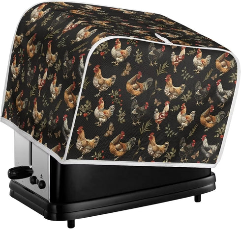 Toaster Cover Microwave Toaster Oven Grill Dust Cover Compatible with 4 Slice Toaster Dust Protection Washable Stain Resistant Gift for Women, Roo...