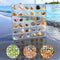 Acrylic Magnetic Seashell Display Box 36 Grids Seashell Storage Box Display Case Decorative Seashell Starfish Trinket, Small Craft Organizers Cont...